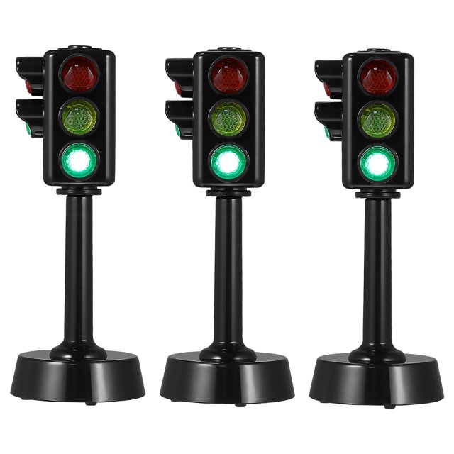 GAXIRE NUOBESTY 3 piezas de juguetes de semáforo para niños, juguetes educativos para niños, simulación de semáforos, juguetes de modelo de seguridad vial