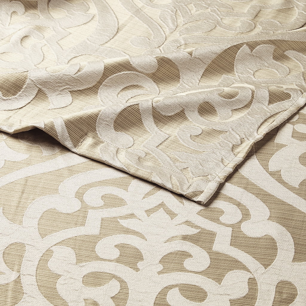 MAYEERTY Jacquard Shower Curtain, 72" x 72", Ivory, Polyester