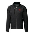thumbnail image 2 of Men's Cutter & Buck Heather Charcoal Western Kentucky Hilltoppers Mainsail Sweater-Knit Full-Zip Jacket, 2 of 3
