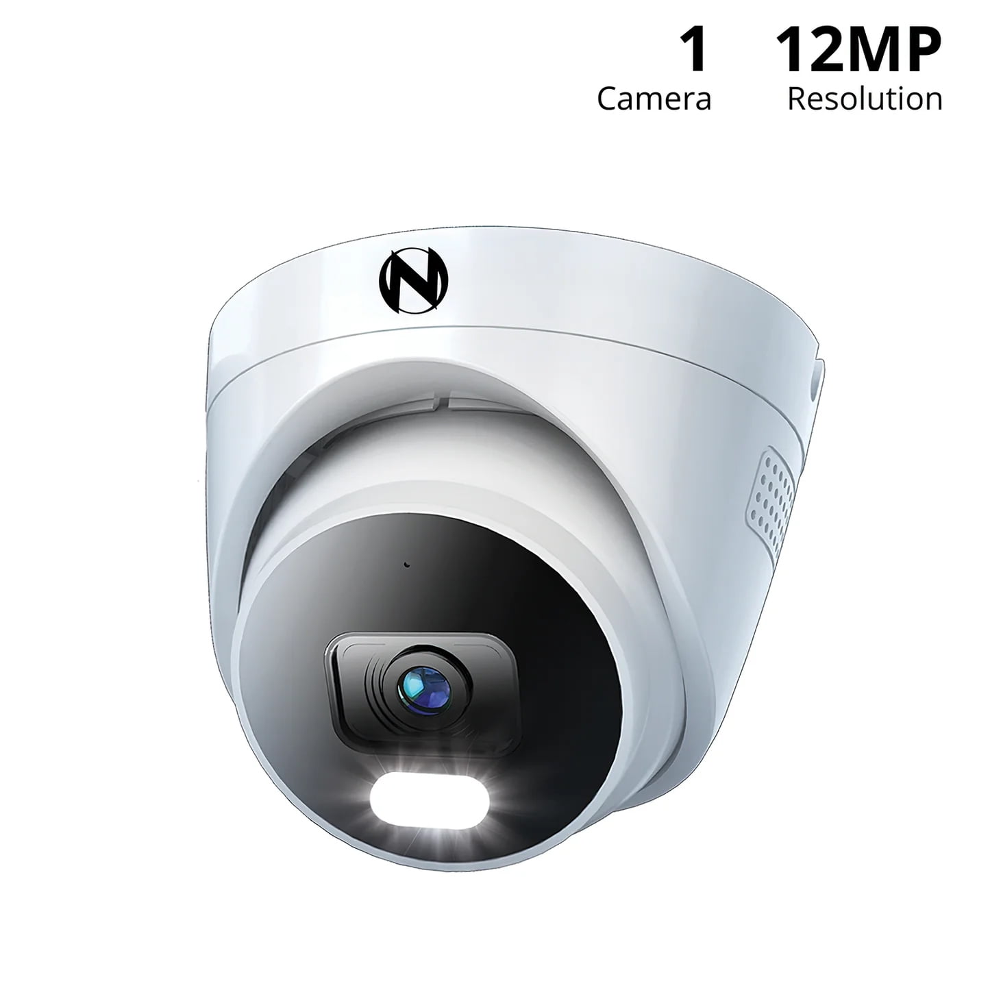 Night Owl Add On Wired IP 12MP Deterrence Dome Camera with 2-Way Audio - White