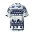 thumbnail image 2 of Xecao offers the Sea Underwater Animals1 for Men's Casual Short-sleeved Shirt, a button-up collared shirt with a pocket, perfect for beach vacations and yacht travel in the Medium size., 2 of 7