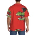 thumbnail image 3 of Balery Cool Crocodile With Sunglasses Camisa Casual de Manga Corta con Botones para Hombre, Texturizada, Estilo Cubano, para Playa, Verano-Large, 3 of 5