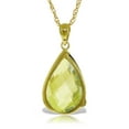 thumbnail image 2 of Galaxy Gold GG 14K Yellow Gold 5.04 Carat Natural Briolette Checkerboard Cut Lemon Quartz and Diamonds Necklace - Abundance & Joy - 16" to 24" - Fine Jewelry for Women, 2 of 3