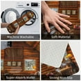 thumbnail image 4 of Bathroom Rugs Non Slip Washable - Log Cabin Inside Kitchen Mats for Floor, Area Rugs for Entryway Rugs Indoor, Laundry Bathroom Room Door Rug with Rubber Backing 20x31.5in, 4 of 8