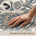 thumbnail image 6 of ODIKA 2'x3' Washable Accent Rug Pet Friendly, Bedside Mat Beige Symmetrical Scrolls Transitional Palette Ivory Geometric for Bedroom, Nursery, RV, 6 of 7