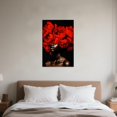 thumbnail image 2 of ZHONGYUTONG African American Wall Art Red Painting Bloom Flower on Black Women Head Canvas Prints Africa Girl Portrait Pictures Framed Modern Home Decor (16.00" x 24.00"), 2 of 5