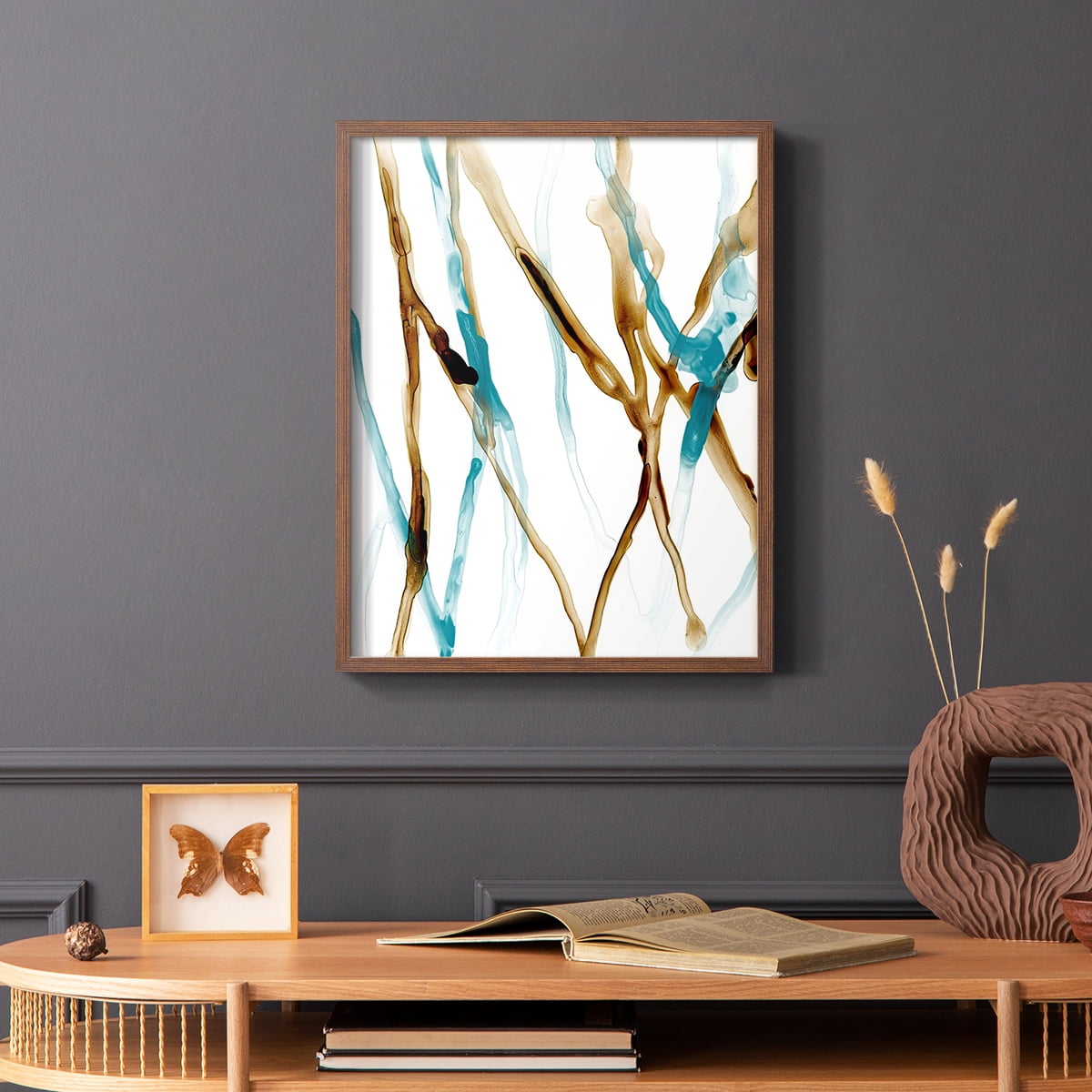 Runnel XVII in Brown Solid Wood 11 x 14 Framed Print
