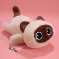 thumbnail image 2 of Big Eyed Black Plush Cat Stuffed Animal Doll - Cute Cuddle Kitten Pillow Toy Soft Plush Doll Gift, 2 of 5