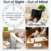 Mindsight Personal Timed Lock Box, Digital Countdown Storage Box with 3 Modes, Secure Organizer for Phones, Game Controllers, Snacks, and Medication