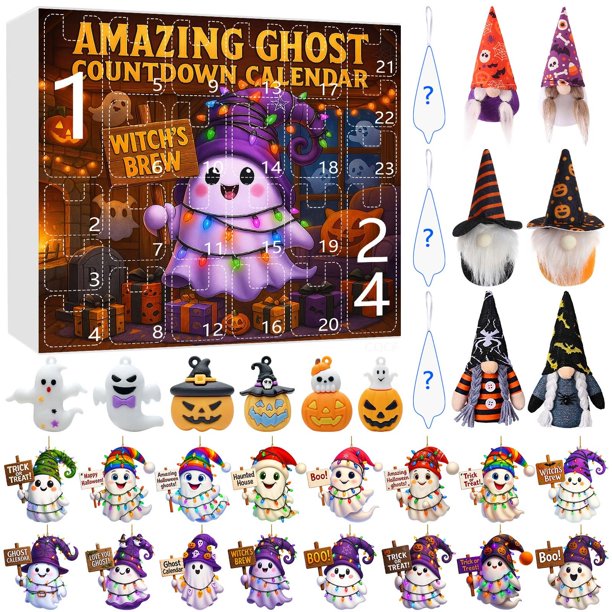 Adornos Colgantes De Halloween En 2D/3D Con Impresión Ai Contactor De Impresión Conjunto De Adornos Colgantes En 3D Adornos Colgantes Para El Árbol De Navidad Con Muñecos Aleatorios En 2D/3D