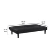 thumbnail image 5 of Pemberly Row 65" Futon Convertible Sofa Bed Sleeper Couch - Black Fabric w/ Foam, 5 of 10