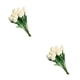 thumbnail image 2 of Bewildely 10 piezas de exquisitas flores de PU hechas a mano, bajo mantenimiento, , sin riego, decoración del hogar, crema de apariencia Crema 2Conjunto, 2 of 6