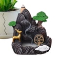 thumbnail image 3 of Incense Burner Mountains River Waterfall Decoration for Home Fragrance Fireplace Backflow Aroma Smoke Fountain Zen Censer Holder (type 3), 3 of 7