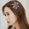 thumbnail image 4 of Uonlytech 12pcs Baby Hair Pins With Snowflake Alloy Styling Women For Special Events, 4 of 8