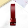 thumbnail image 6 of Belt without Buckle, Belt Men without Buckle Casual Unisex PU Leather Belt Strap Red, 6 of 8