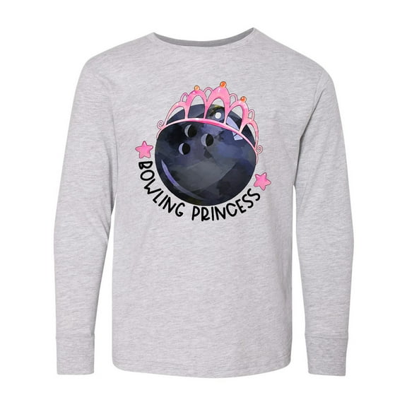 Inktastic Bowling Princess- Tiara Long Sleeve Youth T-Shirt
