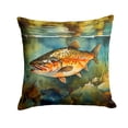thumbnail image 1 of Brown Trout Throw Pillow, 1 of 1