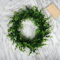 thumbnail image 5 of Harpi 12 Inch Spring Wreaths for Front Door Clearance, Greenery Summer Wreath, Artificial Green Plant Wreath Simulation Green Plant Garland Home Office Decor, 5 of 6
