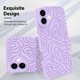 thumbnail image 3 of Funda de teléfono MZELQ para iPhone 16 Plus Silicone Wave Ripple Purple, 3 of 6