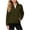 Army Green, variant on Casual Soft Fleece Outer Jackets Solid Base Stand Collar Full Zip Dual Pocket Long Sleeve Everyday Commuter Tops, Size (S-XXL)
