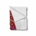 thumbnail image 2 of Letter a Soft Flannel Fleece Throw Blanket, Classic Ornamental Name Initials with Gothic Swirl Elements, Cozy Plush for Indoor and Outdoor Use, 60" x 80", Turquoise Purple Red, by Ambesonne, 2 of 6