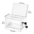 thumbnail image 7 of Clear Ballot Box w/ Removable Sign Holder/Header, Self-Standing Acrylic Raffle Ticket Collection Storage Container w/ Lock & Keys, for Voting Fund-Raising Charity Donation Survey Suggestions Contests, 7 of 7