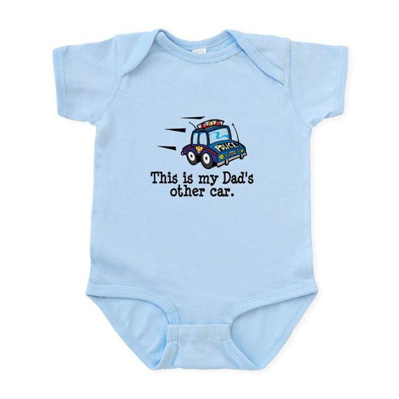 CafePress - Dad's Police Car Infant Bodysuit - Baby Light Bodysuit, Size Newborn - 24 Months