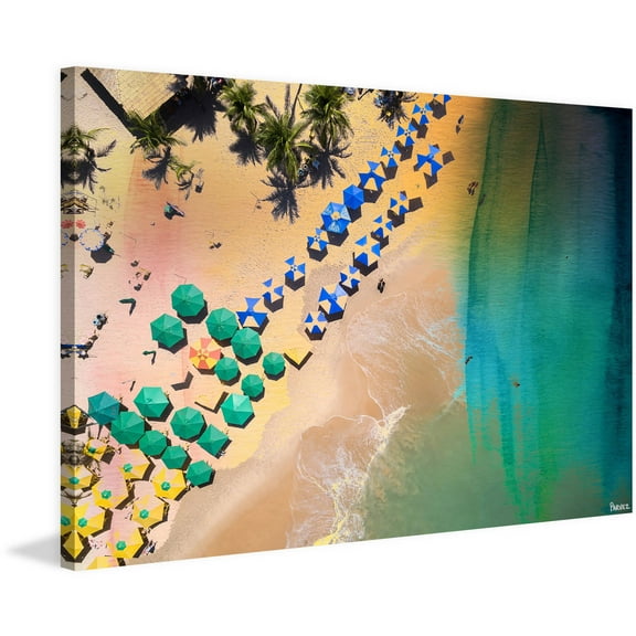 "Umbrella Colors" Painting Print on Wrapped Canvas