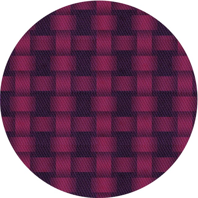 Ahgly Company Machine Washable Indoor Round Transitional Medium Violet Red Pink Area Rugs, 3' Round