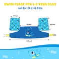 thumbnail image 5 of NEO-SPLASH Toddler Swim Vest with Armbands, Life Jackets for Kids Aged 1-3 (24.2-41.8 lbs), Blue Shark, 5 of 10