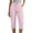 Pink -BR19, variant on Dwellite Cargo Pants For Women 2026 Summer Casual High Waisted Button Loose Travel Hiking Comfy Capri Cropped Pants With Pockets Wine M