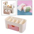 thumbnail image 1 of Caja organizadora de maquilje de 6 comptimentos con cajón pa pinceles cosméticos de lápices biales - Rosa Rosado Macarena Vitrina de almacenamiento de cosméticos, 1 of 6