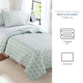 thumbnail image 3 of Campus Comforts by New Sega Home 2-Piece Reversible Quilt Set, Waterfall, Green, Twin-XL, 3 of 8