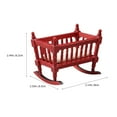 thumbnail image 2 of MEIBUTYUP Miniature Red Cradle Model for Dollhouse Collection, Adorable Small Cradle Set, Perfect Doll Accessory, 2 of 8