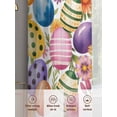 thumbnail image 6 of Easter Colorful Eggs Sheer Curtains 54 Inch Length 2 Panels for Living Room, Farmhouse Floral Polka Dot Voile Kitchen Curtain Set, Luxury Privacy Drapes Window Treatment for Bedroom, 6 of 7