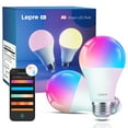 thumbnail image 1 of Lepro Ampoules Intelligentes AI - Reconnaissance de l'Humeur AI, Synchronisation Musicale, Milliers de Scènes Dynamiques, Ampoules RVB à Changement de Couleur Wi-Fi et Bluetooth, Commande Vocale Intégrée via l'App Lepro, 1 of 9
