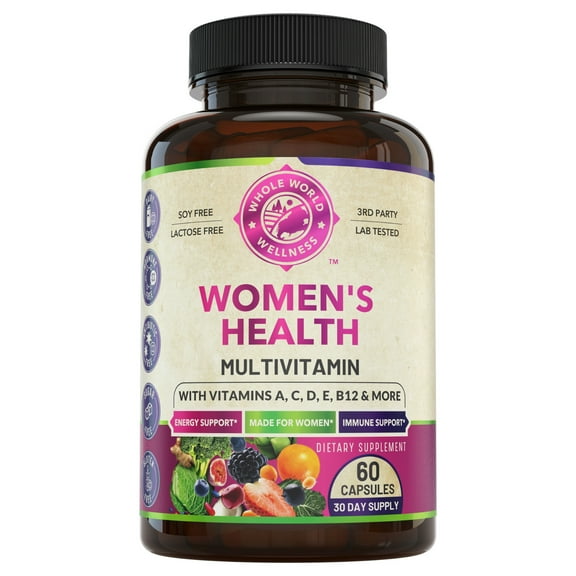 WHOLE WORLD WELLNESS Women's Daily Multivitamin and Multimineral Supplement, Made for Women.