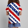 thumbnail image 5 of MKOSPLRT Girls USA Star Stripes Fourth July Tee Shirts 3-14 Years Short Sleeve Crew Neck Summer Tshirts Patriotic Holiday T Shirts, 5 of 6