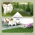 thumbnail image 5 of Demi Bonn Metal Decorative Garden Fence 17.2 in H x 9.2 ft L, 5 Panels Border Dog Fence Panels Animal Barrier, for Yard Patio Flower Bed Lawn Outdoor, White, 5 of 10