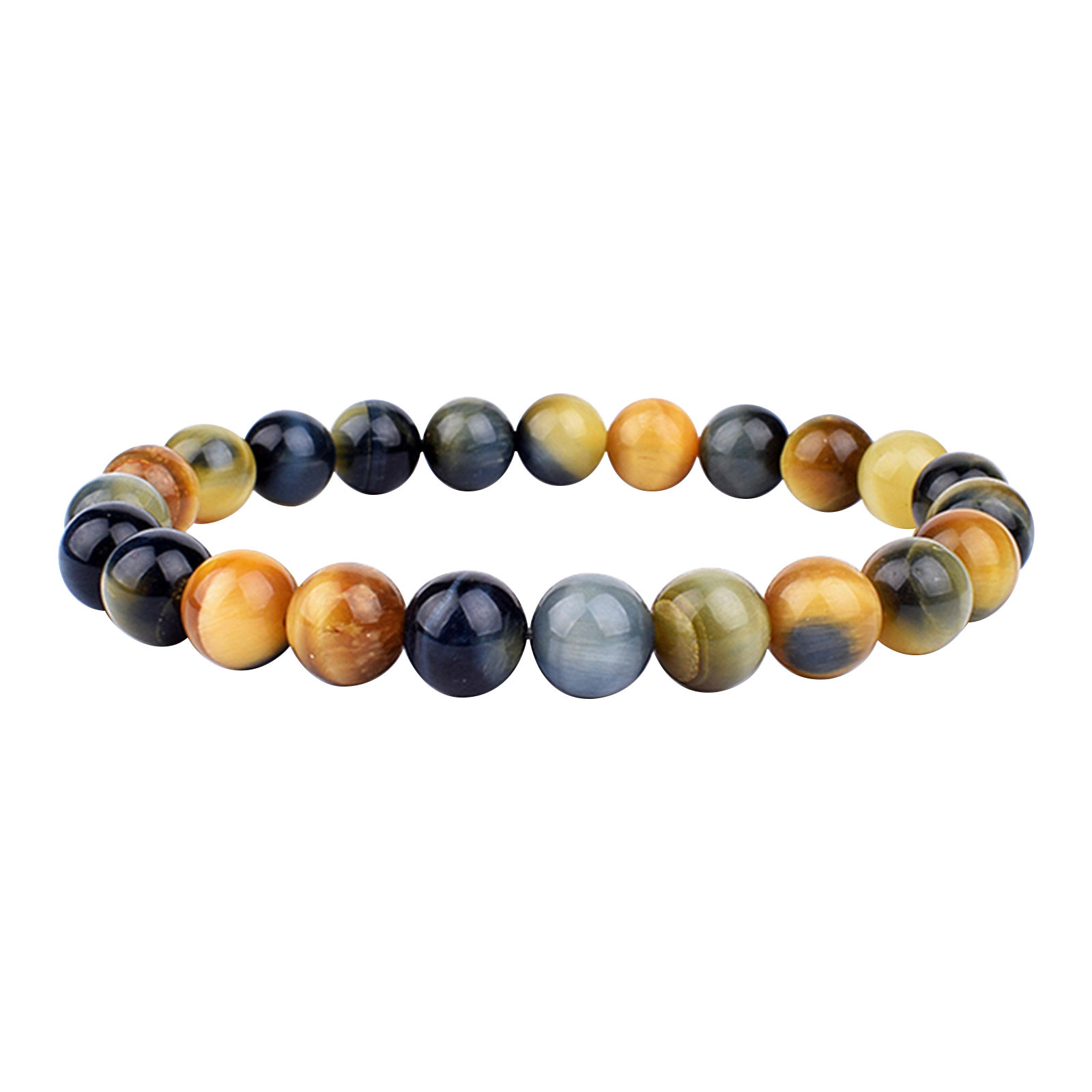 Kiplyki Blue Gold Beaded Bracelet Colorful Bracelet Sports Bracelet Bracelet Stretch Bracelet