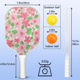 thumbnail image 3 of Pickleball Paddles Set Of 1, Fiberglass Surface, Spring Flowers Floral Print, 1 Paddle, 2 Balls & Bag, 3 of 5