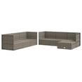thumbnail image 2 of vidaXL 7 Piece Garden Lounge Set with Cushions Grey Poly Rattan, 2 of 5