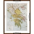 thumbnail image 5 of Art.com Old Map Of Ancient Greece Art Print by marzolino, Brown Frame Wall Art, 23" x 29", 5 of 5
