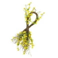 thumbnail image 2 of 31" decorative yellow and green forsythia artificial spring floral teardrop swag, 2 of 2