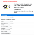 thumbnail image 2 of Turn Signal Switch - Compatible with 1995 - 1999 Chevy Monte Carlo 1996 1997 1998, 2 of 2