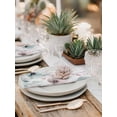 thumbnail image 6 of Cloth Napkins Set of 6 - 20x20 Inches, Teal Pink Spring Floral Washable Reusable Table Napkins, Summer Botanical Watercolor Soft & Absortbent Dining Napkin for Party Wedding Hotel Restaurant, 6 of 8