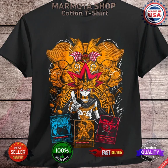 RARE Egyptian Gods T-Shirt Obelisk Slifer Ra Exodia Anime Soft Tee Shirt 90s Unisex