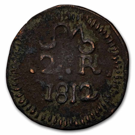 1812 Mexico Oaxaca Copper SUD 2 Reales VF