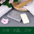 thumbnail image 6 of Royal Craft Wood Bamboo Soap Dish, Soap Dish with Slanted Waterfall Design, Bathroom and Shower Soap Holder, Self Draining Kitchen Soap Tray (1 Piece, Gray), 6 of 8