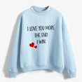 thumbnail image 5 of YOTMKGDO Valentines Sweater Women, Heart Sweater for Women Outenwear Coats Women Sweatshirt Top Long Sleeved Sweatshirt Casual Blouse Temperament Pullover Top Blue+XL, 5 of 5